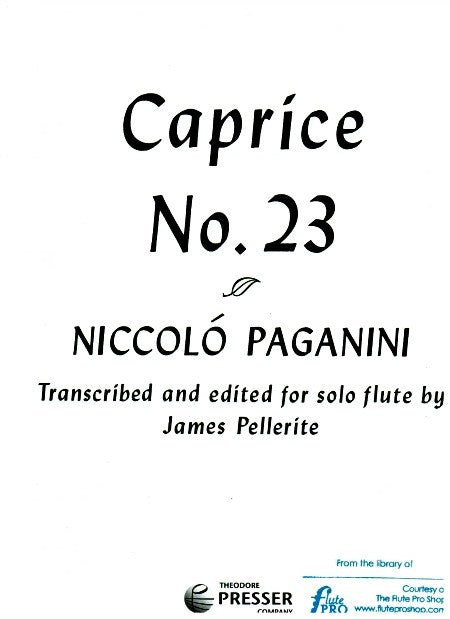 Paganini, Nicolo : Caprice, No. 23