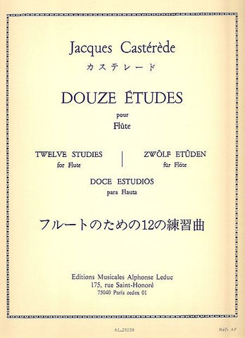 Casterede, Jacques : Douze Etudes for Flute
