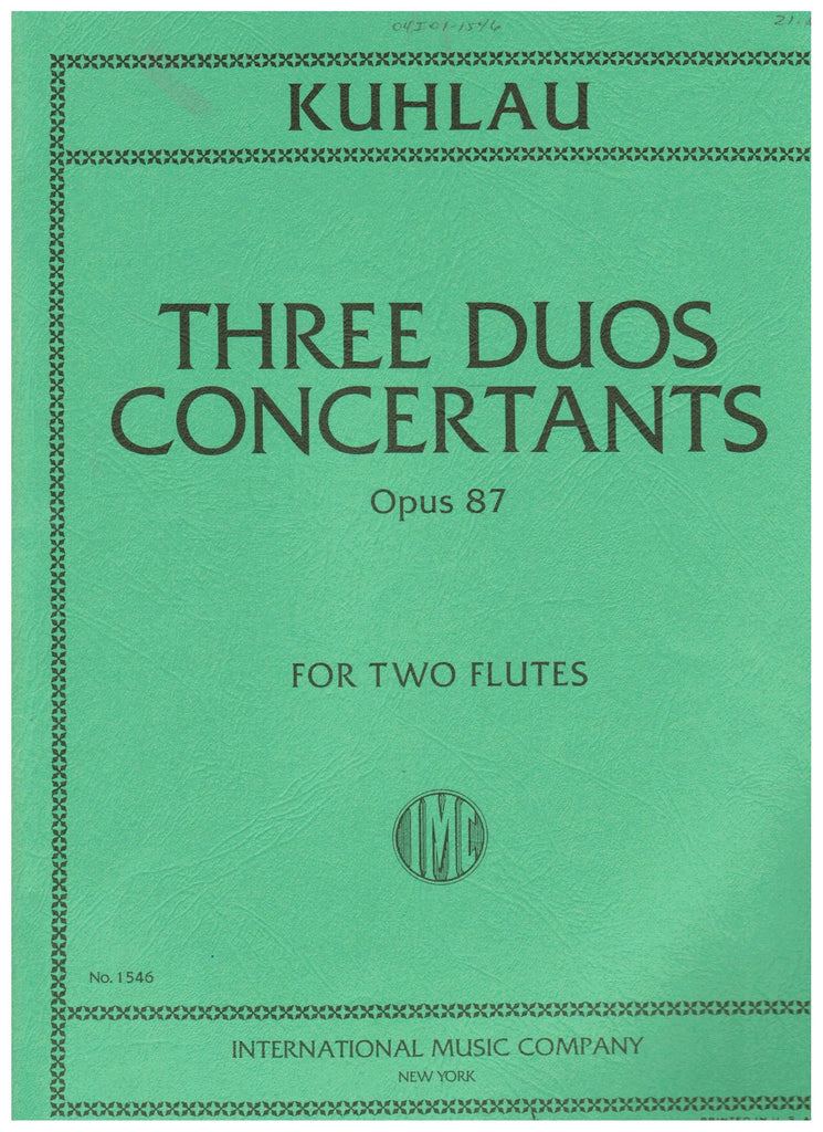 Kuhlau, Friedrick :Three Duos Concerntants Op. 87