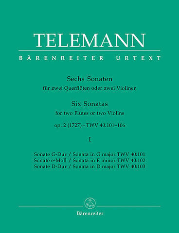 Telemann, Georg Philipp : Six Sonatas for 2 Flutes, Vol. 1