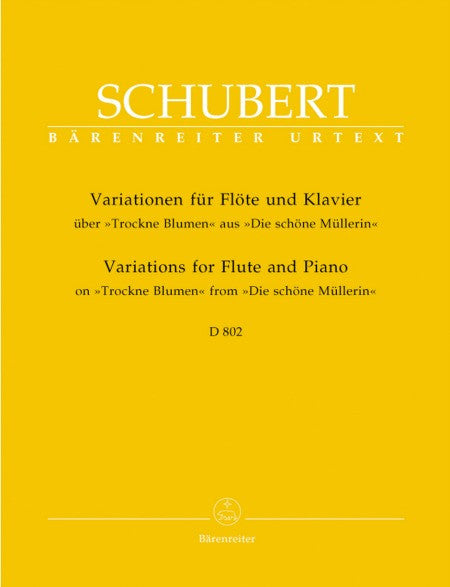 Schubert, Franz  : Variations for Flute and Piano on Trockne Blume
