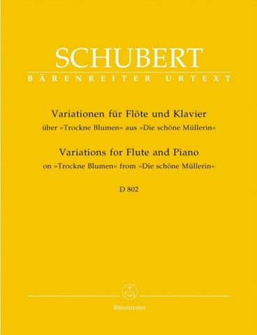 Schubert, Franz  : Variations for Flute and Piano on Trockne Blume