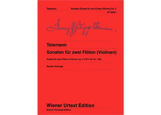 Telemann, Georg Philipp : Six Sonatas for 2 Flutes