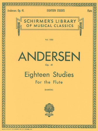 Andersen, Joachim : Eighteen Studies for the Flute, Op. 41