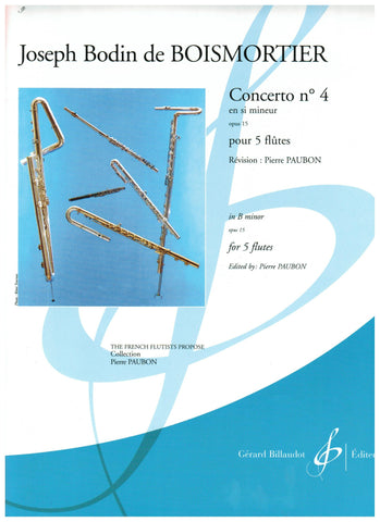 Boismortier, Joseph Bodin  :  Concerto No. 4 B Minor