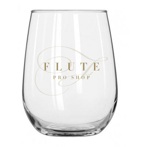 Wine Glass with Flute Pro Shop Logo (Use code to get 50% off)